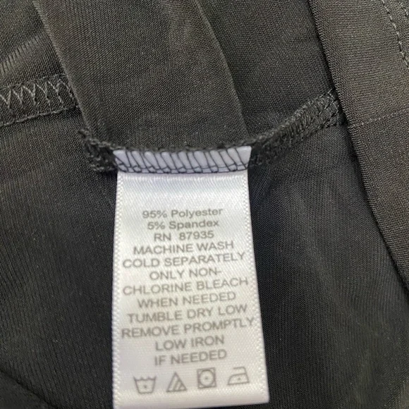 Elegant Black Ruched Women's Top high neck long sleeve - Picture 8 of 8